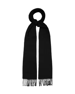 Eton Herringbone Merino Scarf Skjerf Sort