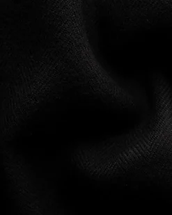 Eton Herringbone Merino Scarf Skjerf Sort