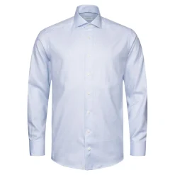 Eton Light Blue Fine Twill Shirt Skjorte Lyseblå