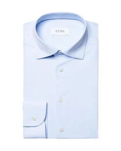 Eton Light Blue Four-Way Stretch Shirt Skjorte Lyseblå