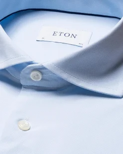 Eton Light Blue Four-Way Stretch Shirt Skjorte Lyseblå
