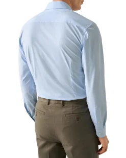 Eton Light Blue Four-Way Stretch Shirt Skjorte Lyseblå