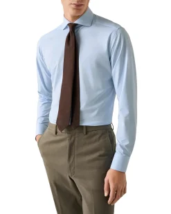 Eton Light Blue Four-Way Stretch Shirt Skjorte Lyseblå