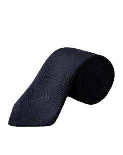 Eton Solid Grenadine Tie Slips Marine