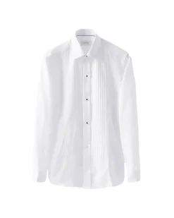 Eton White Plissé Tuxedo Shirt Skjorte Hvit