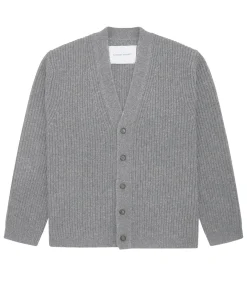 Garment Project Boxy Knit Cardigan Genser Lys Grå Melert