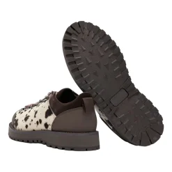 Garment Project Dune Low - Hairy cow Leather Sko Hvit Og Brun