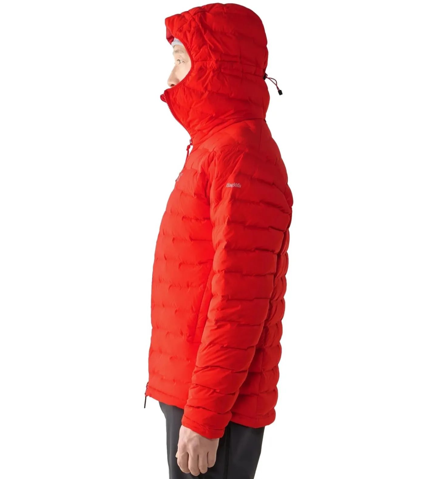 Haglöfs Spitz Down Hood Men Jakke Rød