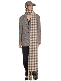 Holzweiler Aster Brown Check Skjerf Brun Mønster