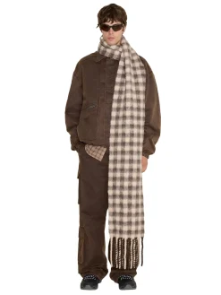 Holzweiler Aster Brown Check Skjerf Brun Mønster