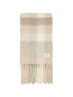 Holzweiler Aster Check Lt. Green Check Skjerf Off-White/Grønn