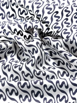 Holzweiler Fine Scarf Monogram Skjerf Hvit Og Mørkeblå