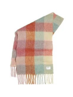 Holzweiler Fresia Pink Check Skjerf Rosa Mønster