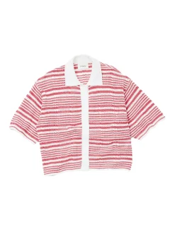 Holzweiler Kelp Striped Shirt T-shirt Hvit Og Rød