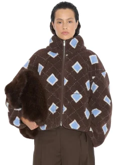 Holzweiler Rype Fleece Jacket Jakke Brun Mønster