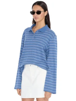 Holzweiler Sunny Polo Genser Blå Mønster