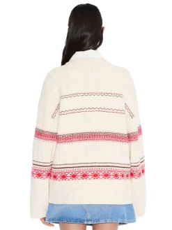 Holzweiler W. Holzweiler Logo Crew Genser Beige Og Rød