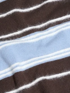 Holzweiler WOOL STRIPE CREW Genser Lyseblå Striper