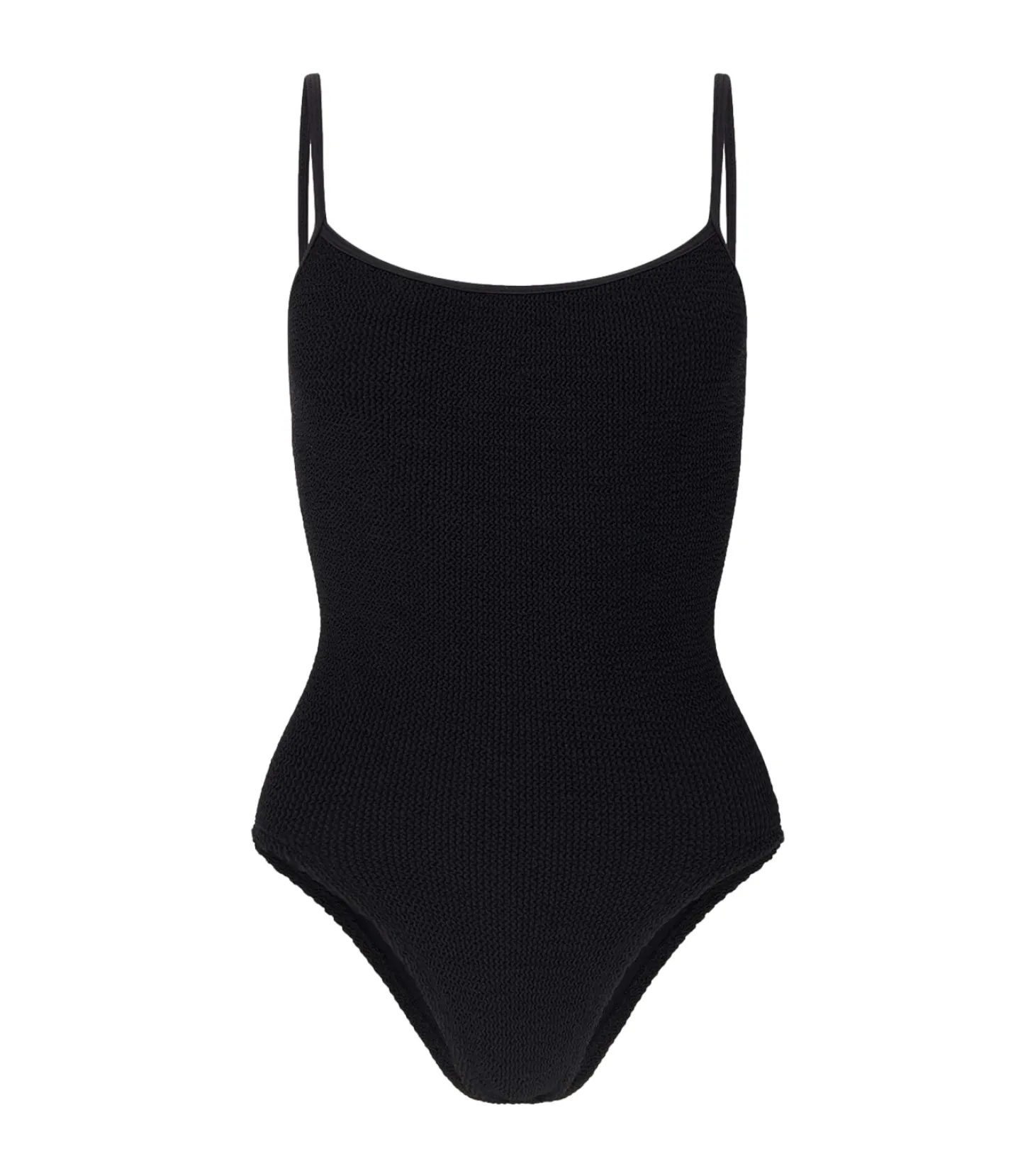 Hunza G Pamela Swim Crinkle Badedrakt Sort