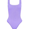 Hunza G Square Neck Swim Badedrakt Lilla