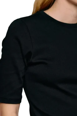 Julie Josephine Marianne Rib Tee T-shirt Sort