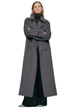 Julie Josephine Thale Wool Trenchcoat Jakke Mørkegrå