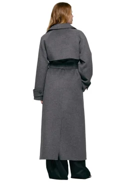 Julie Josephine Thale Wool Trenchcoat Jakke Mørkegrå