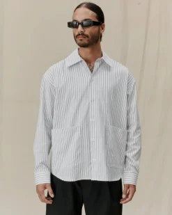 Libertine Libertine Venture Skjorte Black Blue Stripe