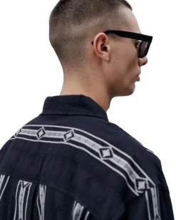 Libertine Libertine Venture Shirt Skjorte Stripet Mørkeblå