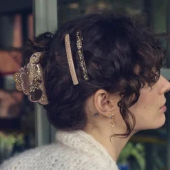 Maanesten Juin Hairclip Chocolate Hårspenne Brun Mønster