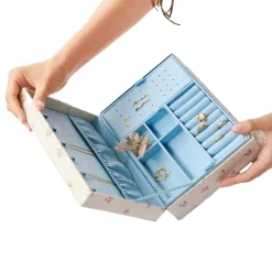 Maanesten Margaret Jewelry Box Smykkeskrin Beige Og Blå