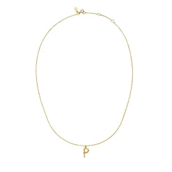 Maanesten P Alphabet Smykke Gull