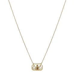 Maanesten Zodiac Cancer Necklace Kreps Smykke Gull