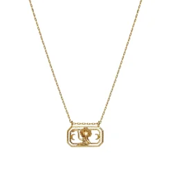 Maanesten Zodiac Leo Necklace Løven Smykke Gull