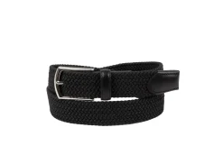Manzini Montecristo Elastic Belt Belte Sort