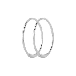 Maria Black Basic hoop earring M 16mm PAIR Øredobber Sølv