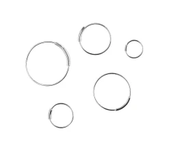 Maria Black Basic hoop earring M 16mm PAIR Øredobber Sølv