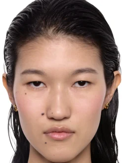 Maria Black Coil Whirl Stud Right Gold Øredobber Gull