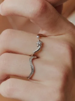 Maria Black Rose Ring Ring Sølv