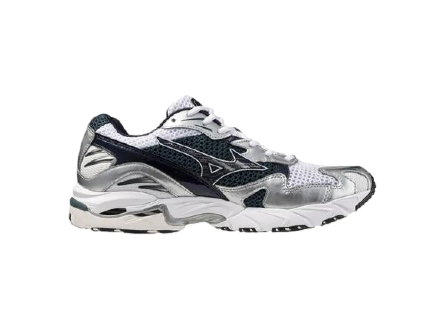 Mizuno Wave Rider 10 Sko Hvit Og Mørkeblå