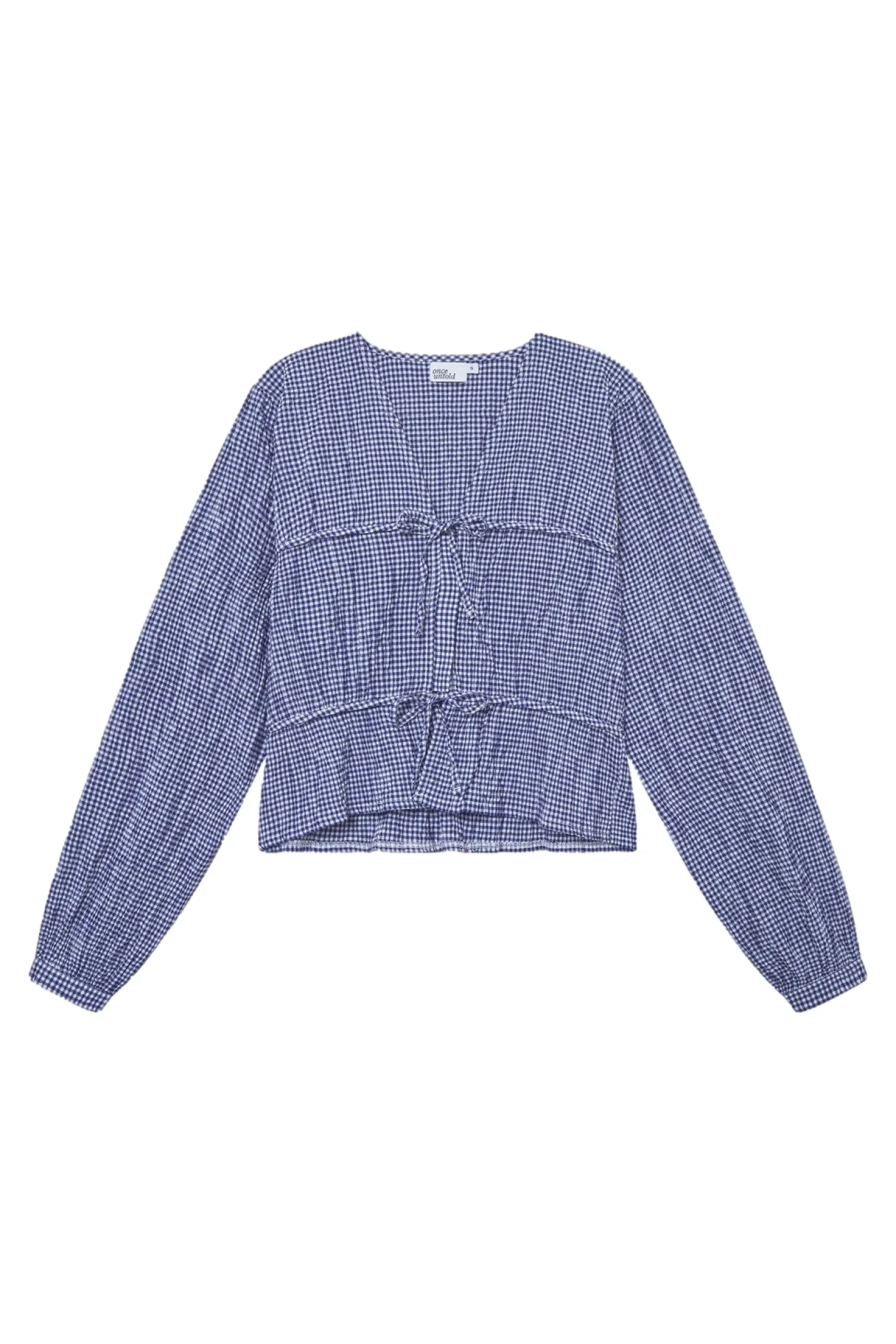 Once Untold Indiana String Blouse Skjorte Navy