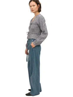 Once Untold Indiana String Blouse Skjorte Navy