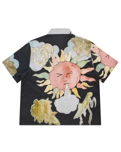 Our Legacy Box Shirt Shortsleeve Skjorte Sort Mønster