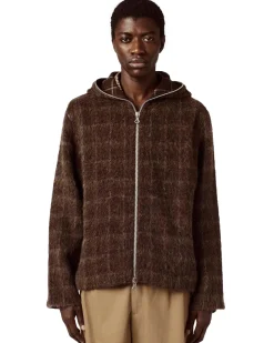 Our Legacy Full Zip Hood Genser Brun Melert