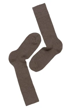 Panos Emporio 2PK Calle Premium Mercerized Wool Rib Sokker Brun