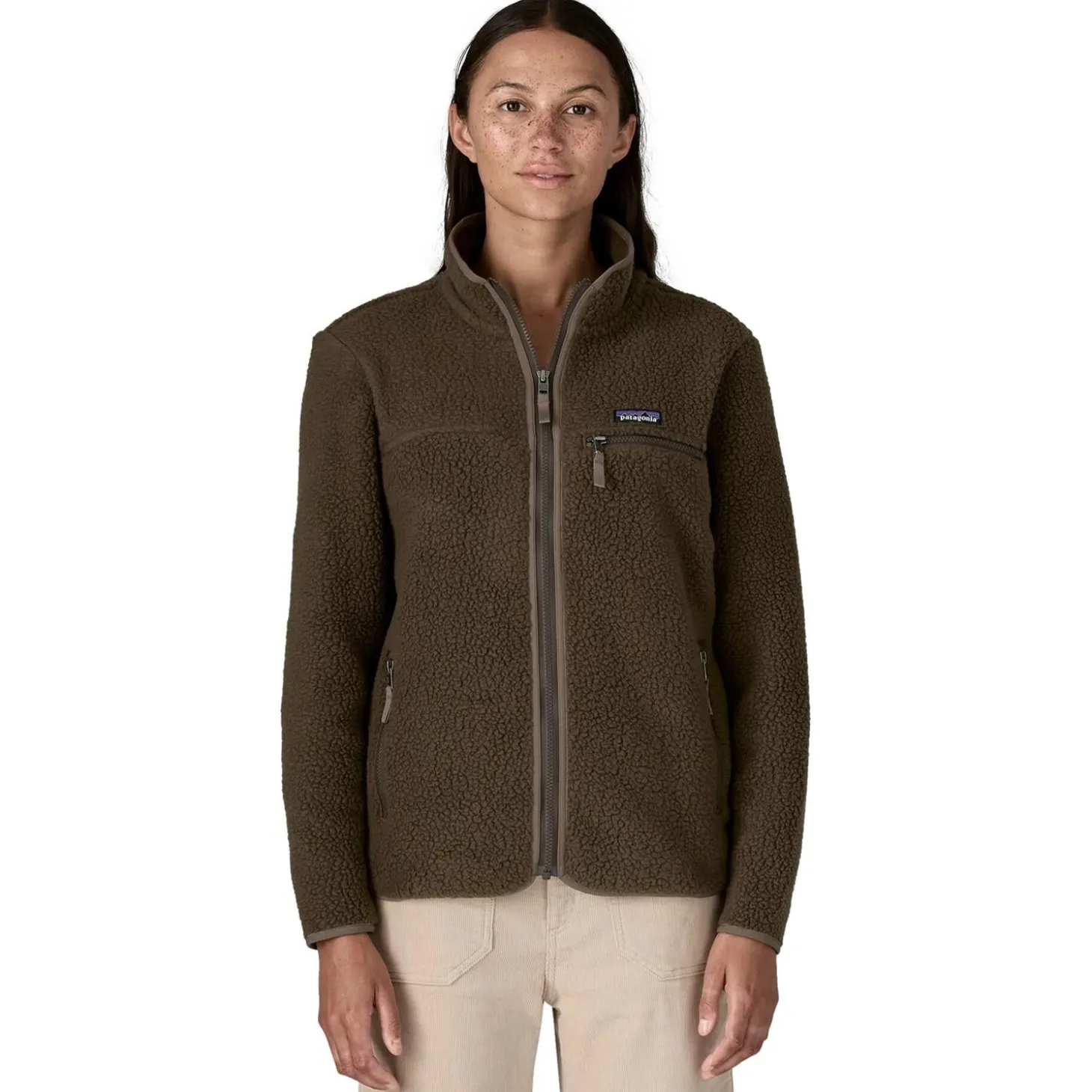 Patagonia W Retro Pile Jkt Otter Brown Jakke Brun