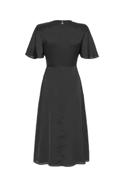 ROTATE Chiffon Midi Dress Kjole Sort