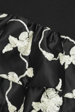 ROTATE 3D Flower Bubble Dress Kjole Sort Og Hvit