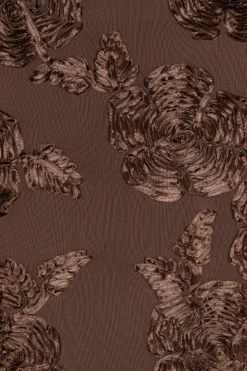 ROTATE Flower Mesh Maxi Dress Kjole Brun