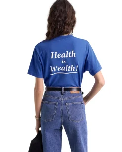 Sporty & Rich Health is Wealth T-Shirt T-shirt Blå